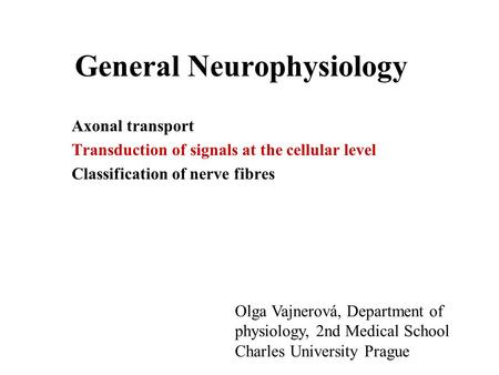 General Neurophysiology