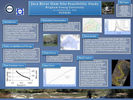 { Flow Duration Curve: The River Joca in the Dominican Republic runs through the South Western portion of the country near to the border of Haiti. For.