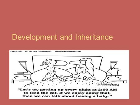 Development and Inheritance