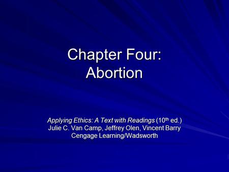 Chapter Four: Abortion