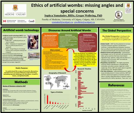 Ethics of artificial wombs: missing angles and special concerns Faculty of Medicine, University of Calgary, Calgary, AB, CANADA