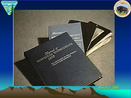 March 5, 2007. The Next Edition of the Manual of Surveying Instructions and the Modern Cadastre Presented by: Mike Birtles, BLM Chief Cadastral Surveyor.