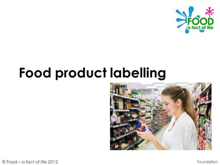 Food product labelling