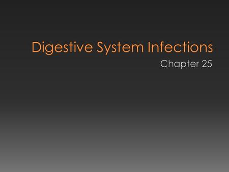 Digestive System Infections