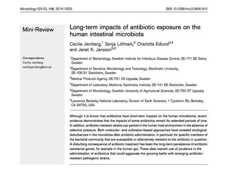 Introduction Antibiotic therapy can affect not only the target pathogen but also commensal inhabitants of the human host. The extent of the impact on.