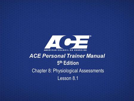 ACE Personal Trainer Manual