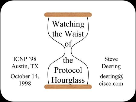 Watching the Waist of the Protocol Hourglass