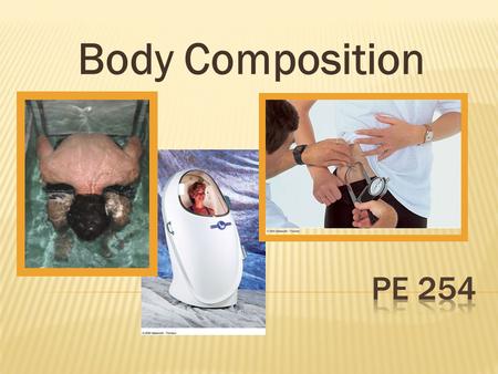 Body Composition.  Refers to the relative amounts of the different compounds in the body. Fat mass Fat-free mass  Why Study Body Composition? Overweight.