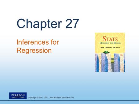 Inferences for Regression