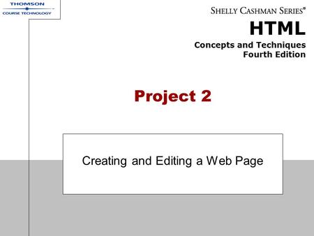 Creating and Editing a Web Page