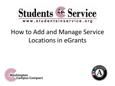 How to Add and Manage Service Locations in eGrants