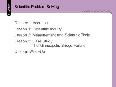 Scientific Problem Solving