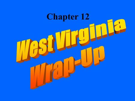 Chapter 12. At the next slide, to play the game, you must click directly on the underlined point value to go to the selected question. To get the answer,