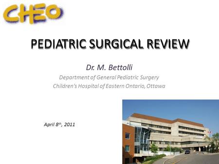 PEDIATRIC SURGICAL REVIEW