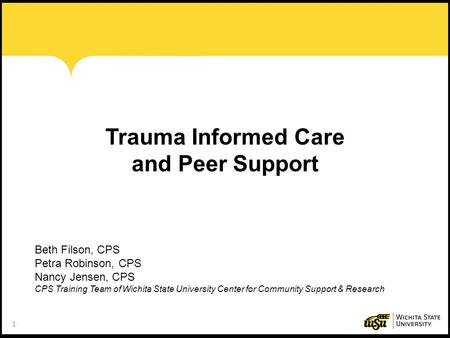 Trauma Informed Care and Peer Support