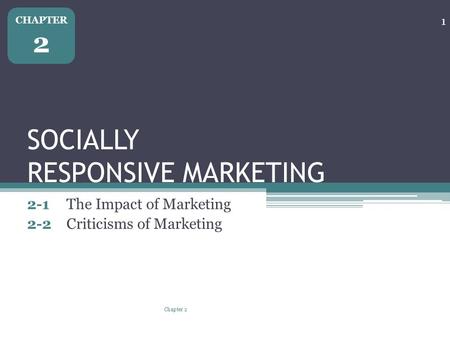 SOCIALLY RESPONSIVE MARKETING