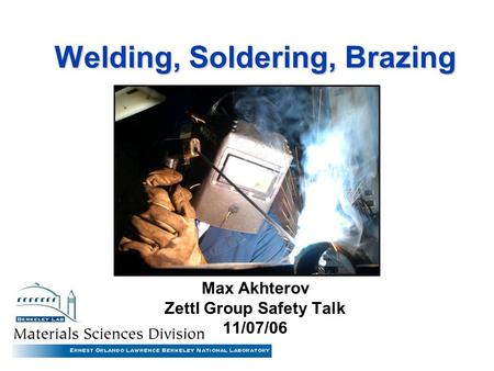 Welding, Soldering, Brazing