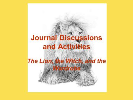 Journal Discussions and Activities