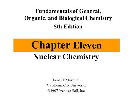 Fundamentals of General, Organic, and Biological Chemistry