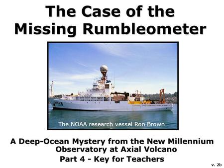 The Case of the Missing Rumbleometer