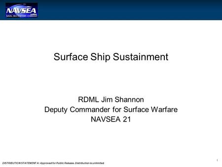 Surface Ship Sustainment