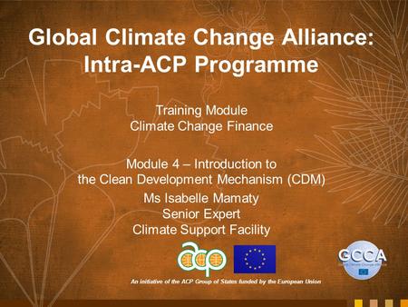 Global Climate Change Alliance: Intra-ACP Programme