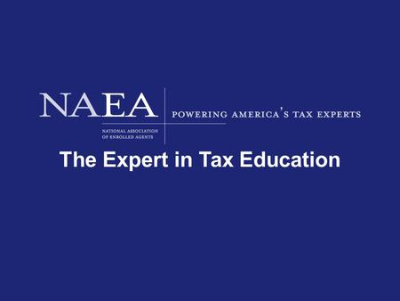 The Expert in Tax Education. Rental Property Proper Classification and Reporting The Expert in Tax Education.