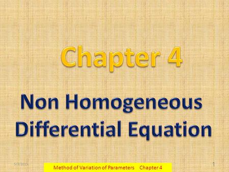 Differential Equation