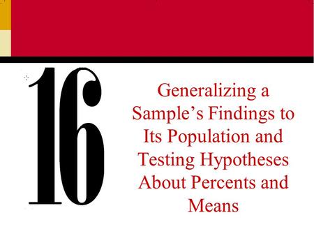 Statistics Versus Parameters