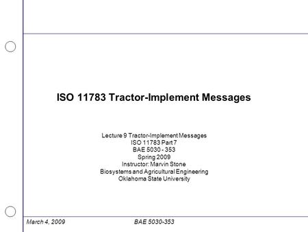 ISO Tractor-Implement Messages