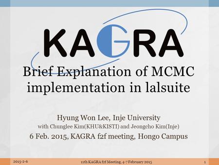 Brief Explanation of MCMC implementation in lalsuite