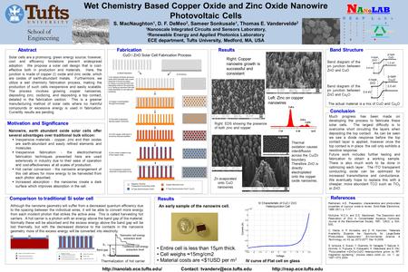 Solar cells are a promising, green energy source; however, cost and efficiency limitations prevent widespread adoption. We propose a solar cell design.