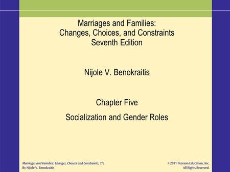 Socialization and Gender Roles