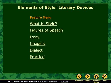 Elements of Style: Literary Devices