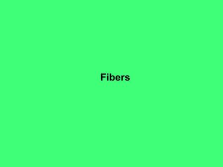 Fibers.