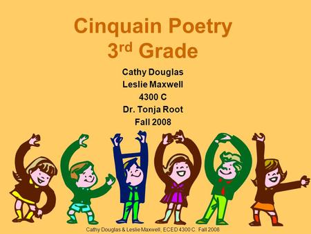 Cinquain Poetry 3rd Grade