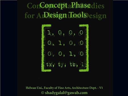 The design process begins after the architectural program. The Design process goes into a linear progression of steps in which each step elaborates upon.