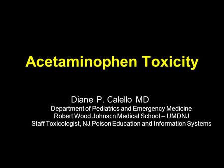 Acetaminophen Toxicity