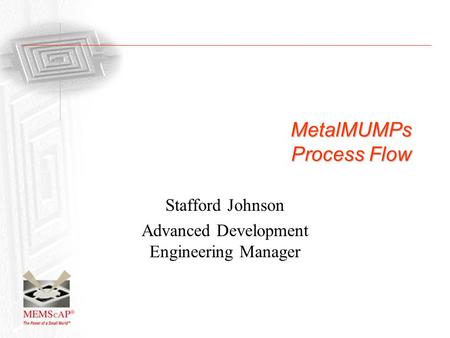 MetalMUMPs Process Flow