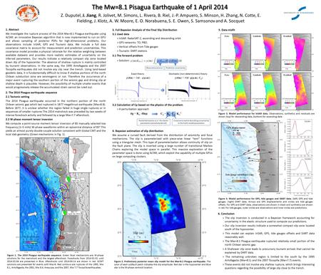 5. Data misfit 3. Full Bayesian Analysis of the Final Slip Distribution 3.1 Used data > InSAR: RadarSAT-2, ascending and descending orbit > GPS networks: