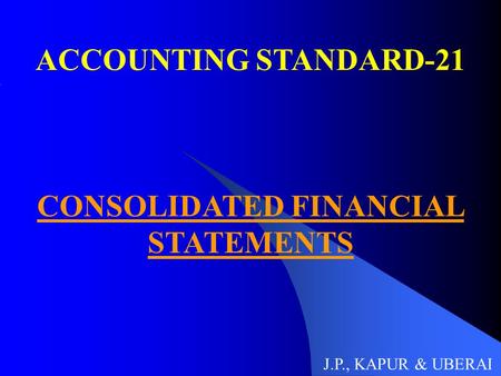 CONSOLIDATED FINANCIAL STATEMENTS