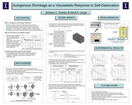 MECHANISMS   Constant Uniaxial Tension Autogenous Shrinkage Elastic Viscoelastic     Time Stress Time Stress * * * Not an exact analytical solution.