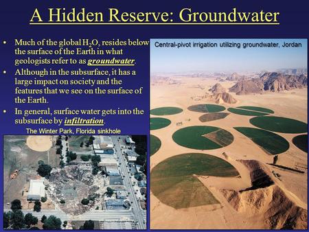 A Hidden Reserve: Groundwater