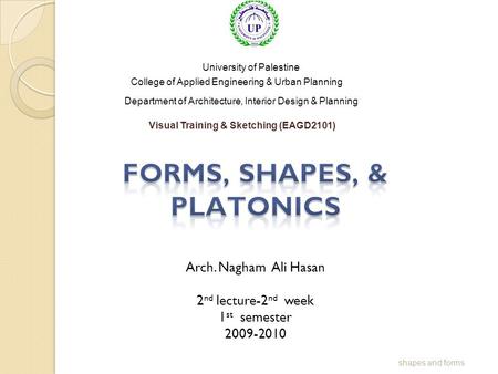 FORMS, SHAPES, & PLATONICS