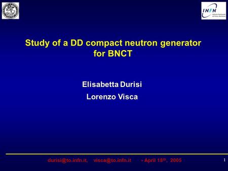 Study of a DD compact neutron generator for BNCT