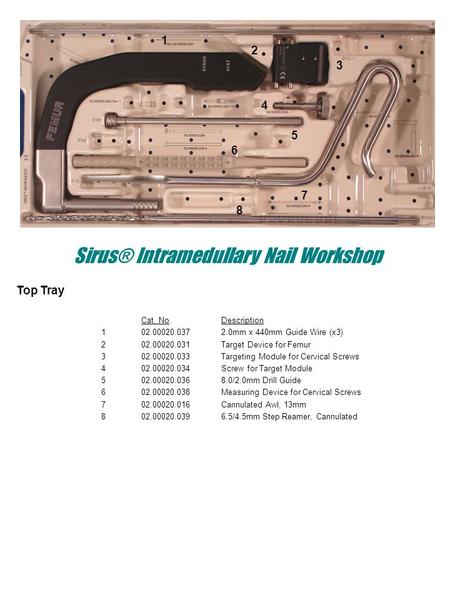 Sirus® Intramedullary Nail Workshop