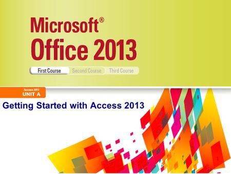 Getting Started with Access 2013. Objectives Understand relational databasesUnderstand relational databases Explore a databaseExplore a database Create.