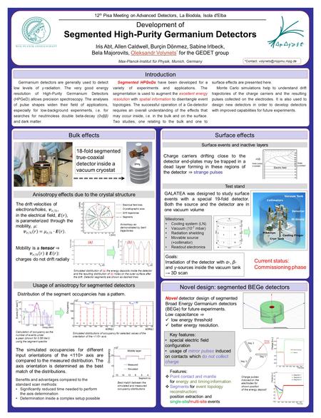 Key features: special electric field configuration usage of mirror pulses induced on contacts which do not collect charge Surface events and i nactive.