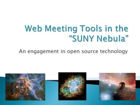 An engagement in open source technology. Scott May Assistant Director Computing Services SUNY Delhi Keith Landa Director – Teaching, Learning.