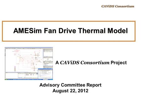 AMESim Fan Drive Thermal Model